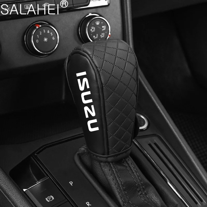 Cubierta de protección de manija de cambio de coche, tapa de perilla de cambio antideslizante resistente al desgaste para Isuzu Mux Trooper ELF NQR 75 Forward Rodeo Bighorn