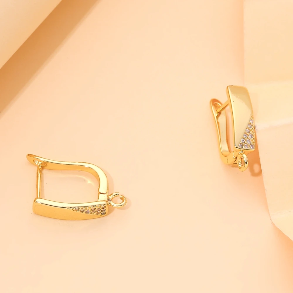 Juya 2 4 6 Teile/los DIY Gold Silber Überzogene Anti-Allergie Verschluss Schwenzy Earwire Stiche Ohrstöpsel Verschluss Ohrring Haken zubehör – Detail 21