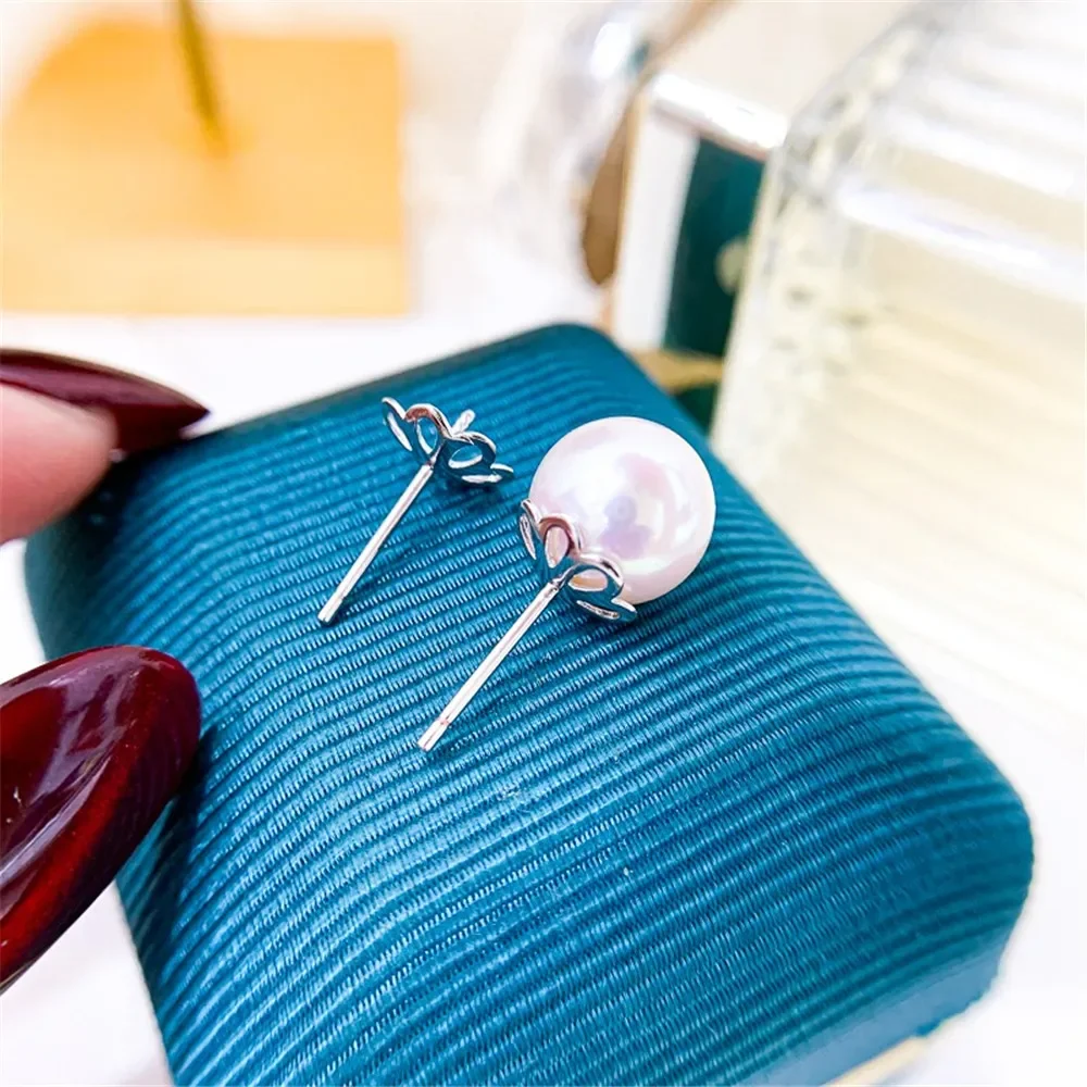 

925 Stamped Alloy Gold Plating Pearl Earrings Setting DIY Jewelry Findings, Craft Supplies Handmade Earrings Accessory No Pearl