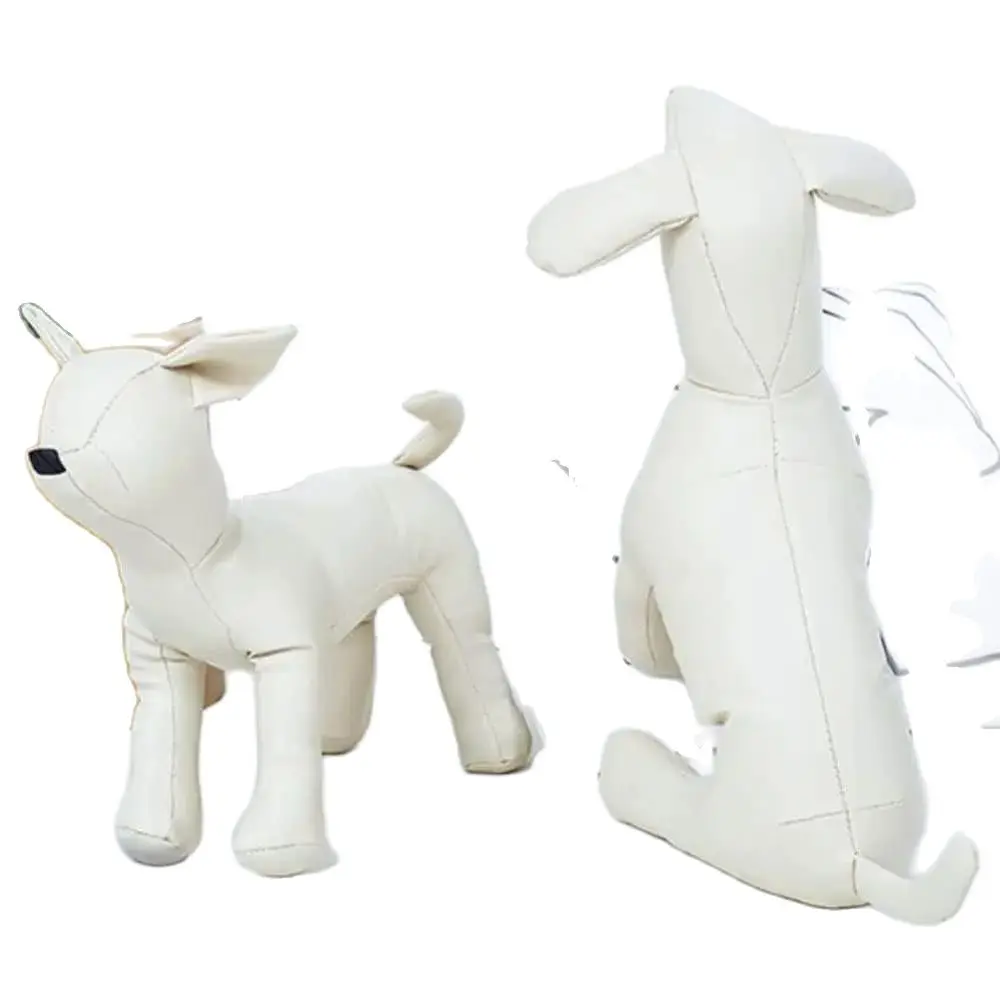 PU Leather Standing Dog Mannequin, Pet Clothing Display Stand, Sewing Stand, Pet Store Model