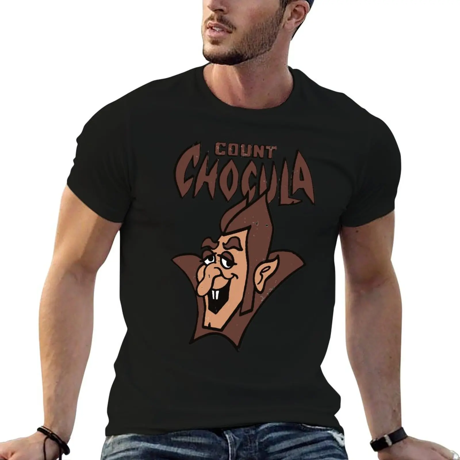 

man t cotton T-Shirt tshirt for fit Chocula slim Essential Count 100% shirts