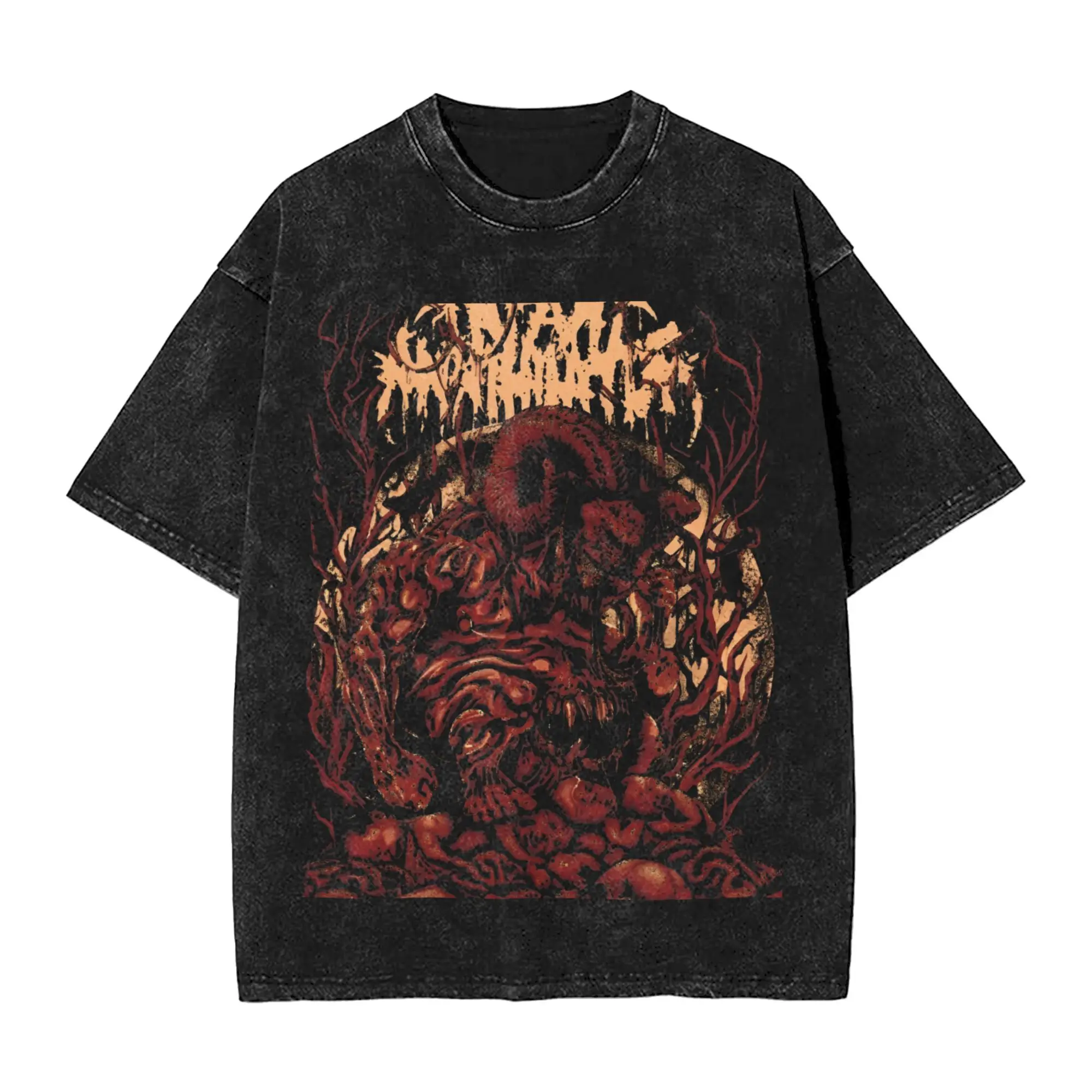Infant Annihilator metal rock music band T Shirt Washed Short Sleeve T-Shirt Vintage for Men Women Streetwear Summer Tops Tees