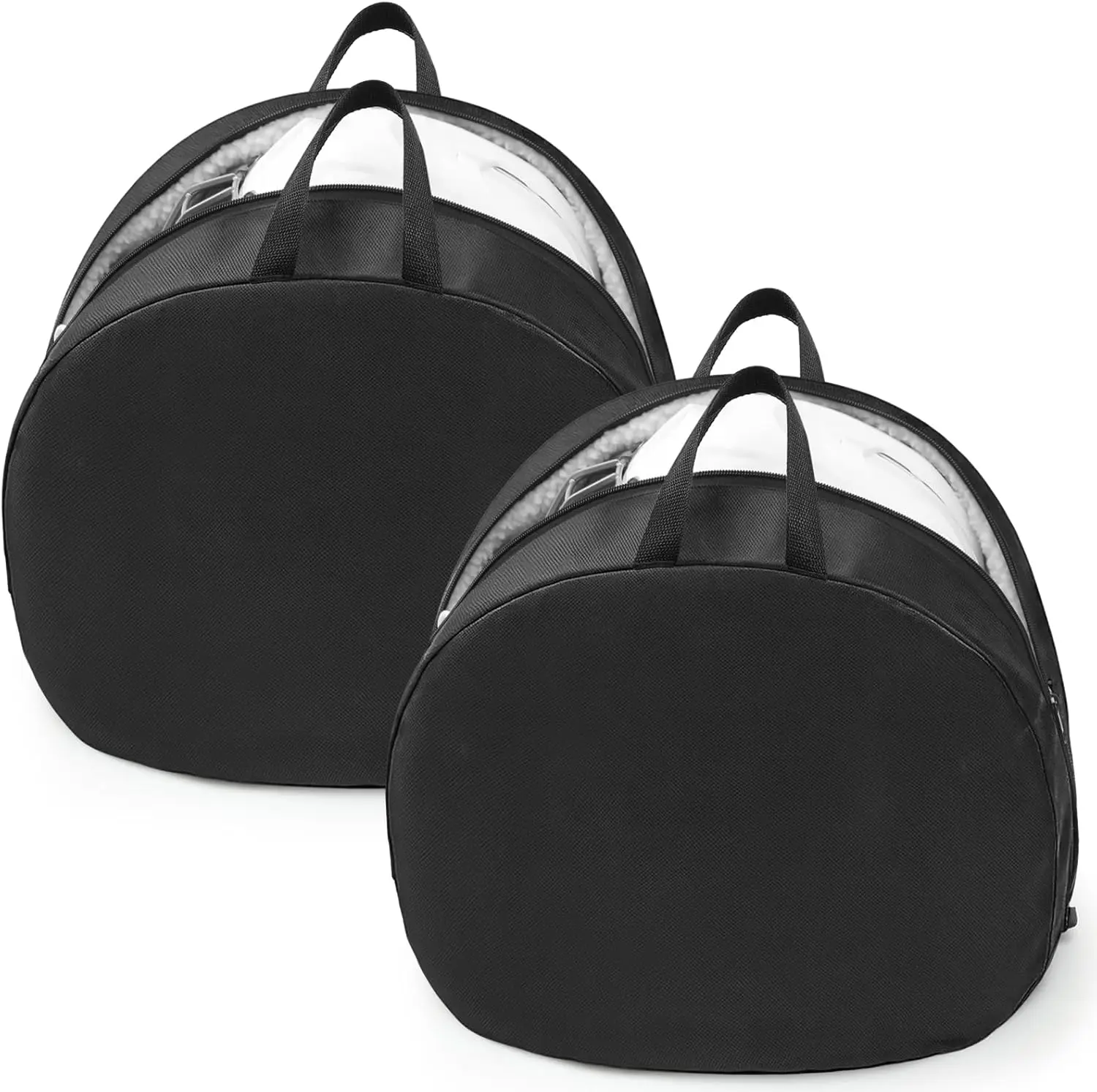 

2 Pack Helmet Bag Nylon Durable Motorcycle Mx Helmet Storage Bag Medium, with Handle and Fleece Lining, Water-resistant