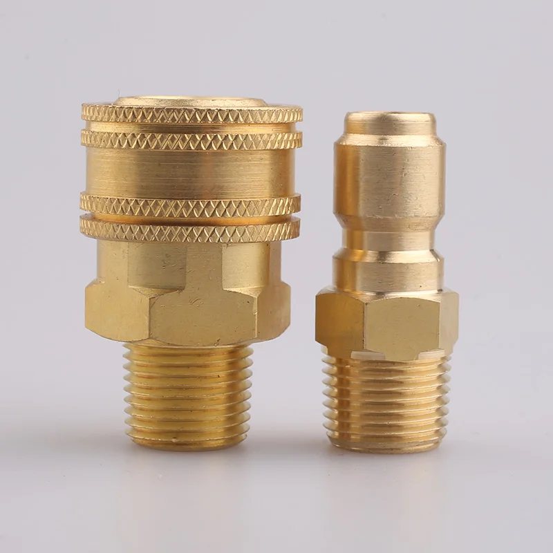 1PCs Brass American Open Type Valve-Free Hydraulic Quick Release Coupling Mold Water Pipe St Thickened NPT Teeth