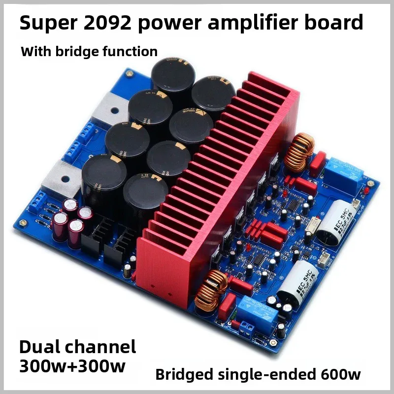Super 2092 digital amplifier board - high-power hi-fi audiophile-grade class-d dual-channel with bridged mono function