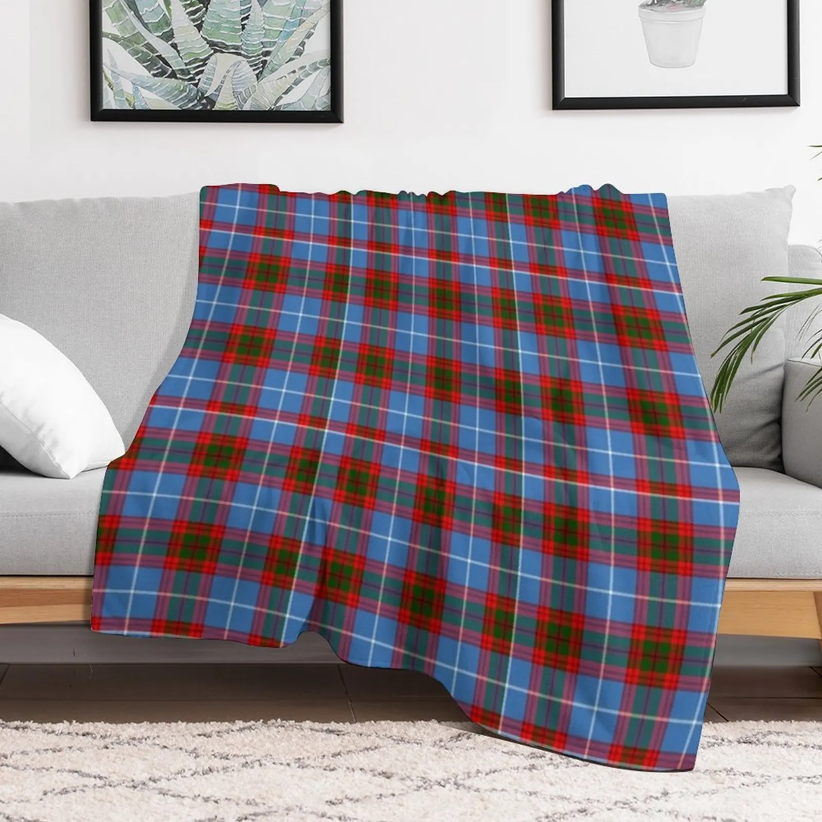 Clan Trotter Tartan Throw Blanket Summer For Sofa Thin Bed Tourist Blankets