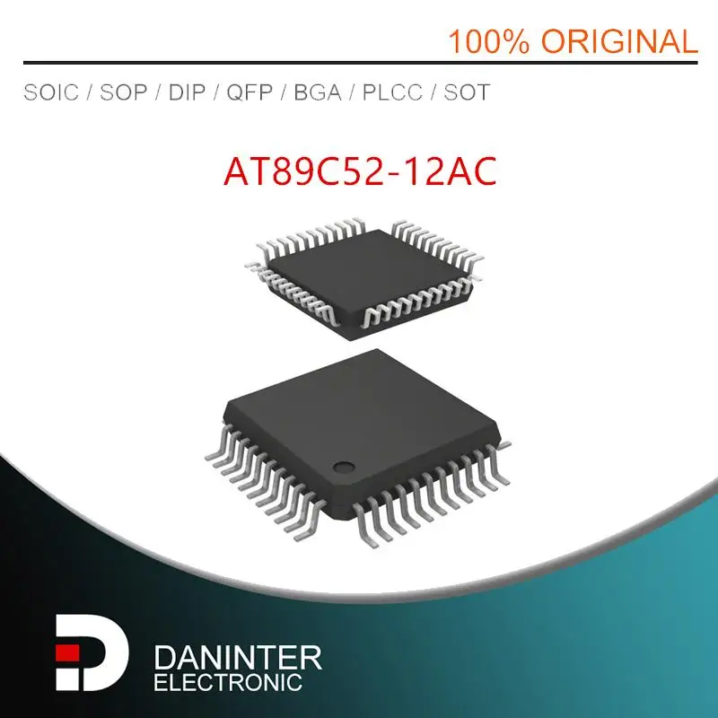 AT89C52-12AC AT89C52 TQFP44 5PCS/LOT