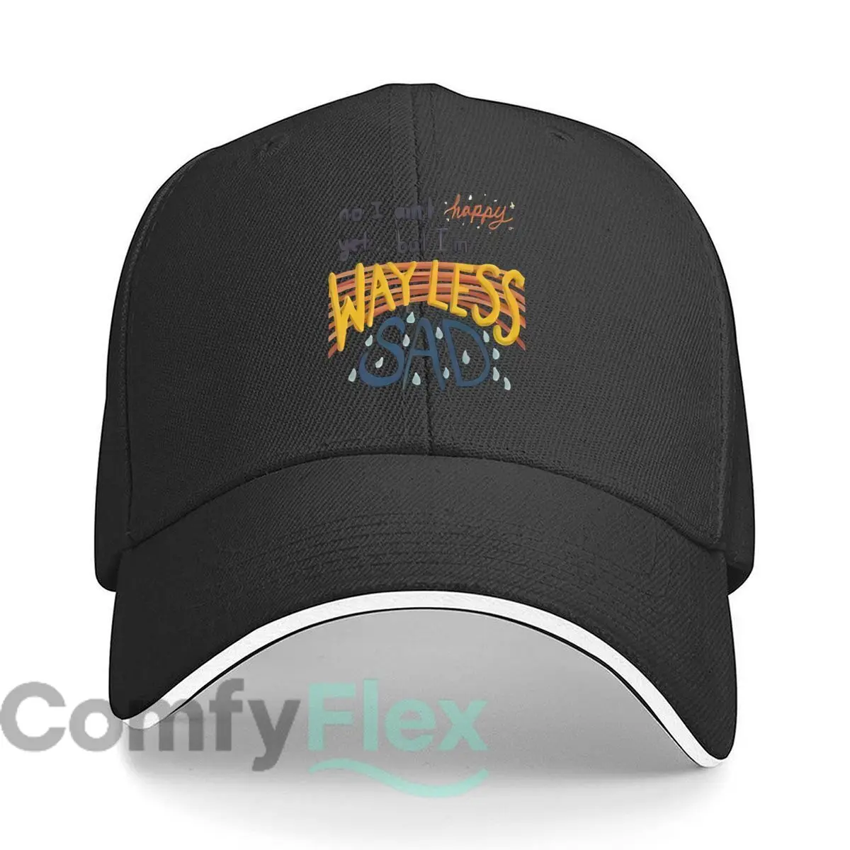 Sad Word Dash Sandwich Baseball Cap For Womens Unisex Female Beach Dad Hat Hip Hop Snapback Cap