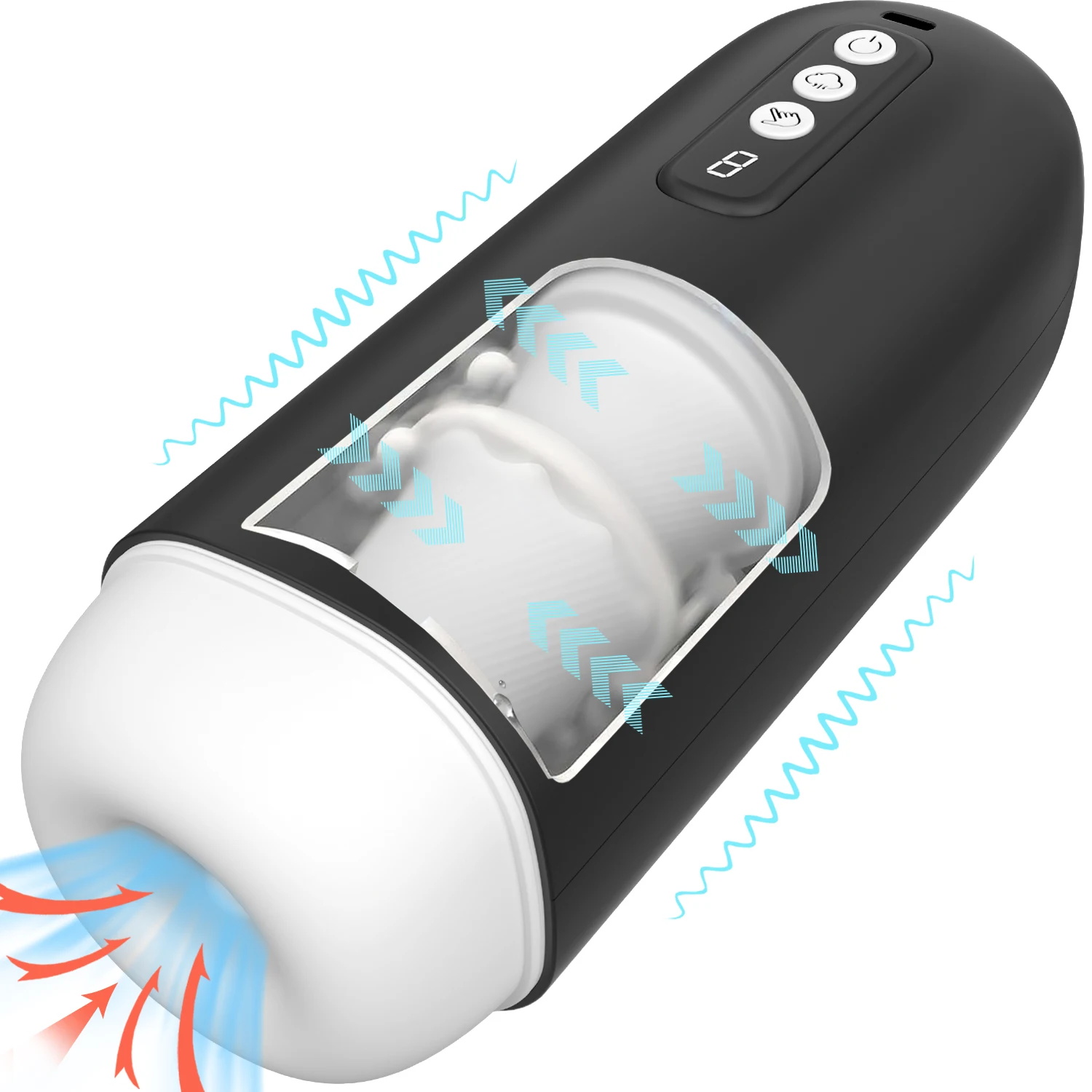 Automatic sucking airplane cup 8 frequency display penis masturbator male vibration masturbation cup male sex toy adult sex toys