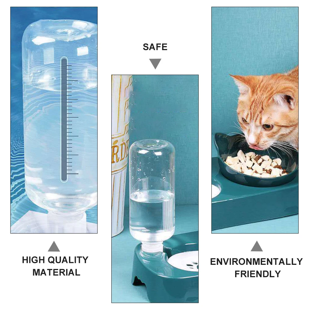 

1Set Pet Feeder Anti Spill Bowl Slow Food Bowl Anti Slip Automatic Water Dispenser 500ml Cat Puppy Feeding Kit Plastic Pet Food