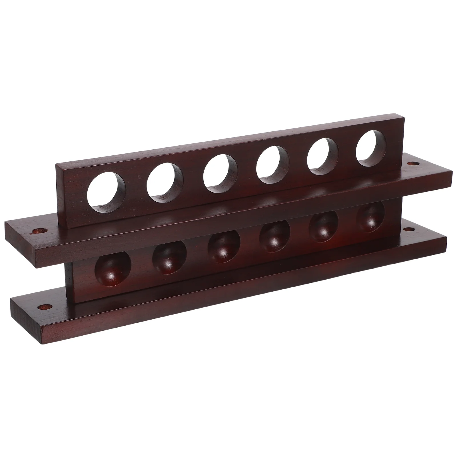 

T Shape 6 Cue Solid Wood Wall Mount Billiard Holder Rack Space Saving Elegant Pool Table Accessories Billiard Pool Stick Holder
