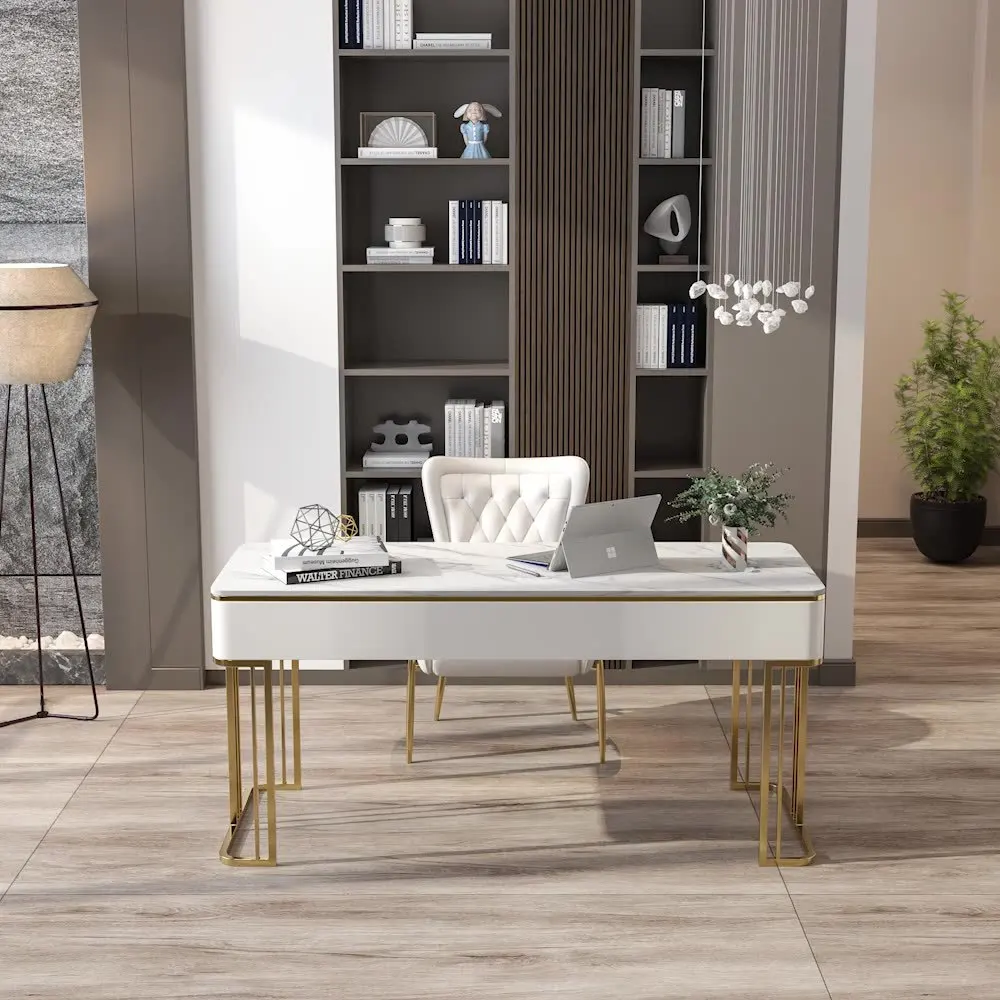 HT Boss office desk shaped consultation table and chair for home computer study writing