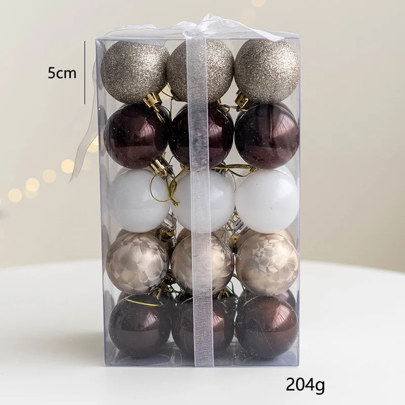 

4/6/8cm Christmas Ball Ornaments Painted Frosted Xmas Tree Party Decoration Christmas Spheres Pendant 2026 New Wine Red Coffee