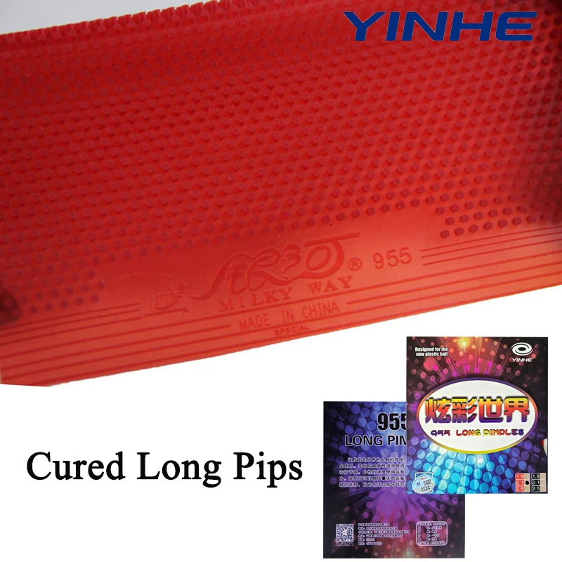 

YINHE 955 Colorful World Table Tennis Rubber Cured Long Pips OX Medium Particles Durable Weird Ping Pong Rubber for Attack Style
