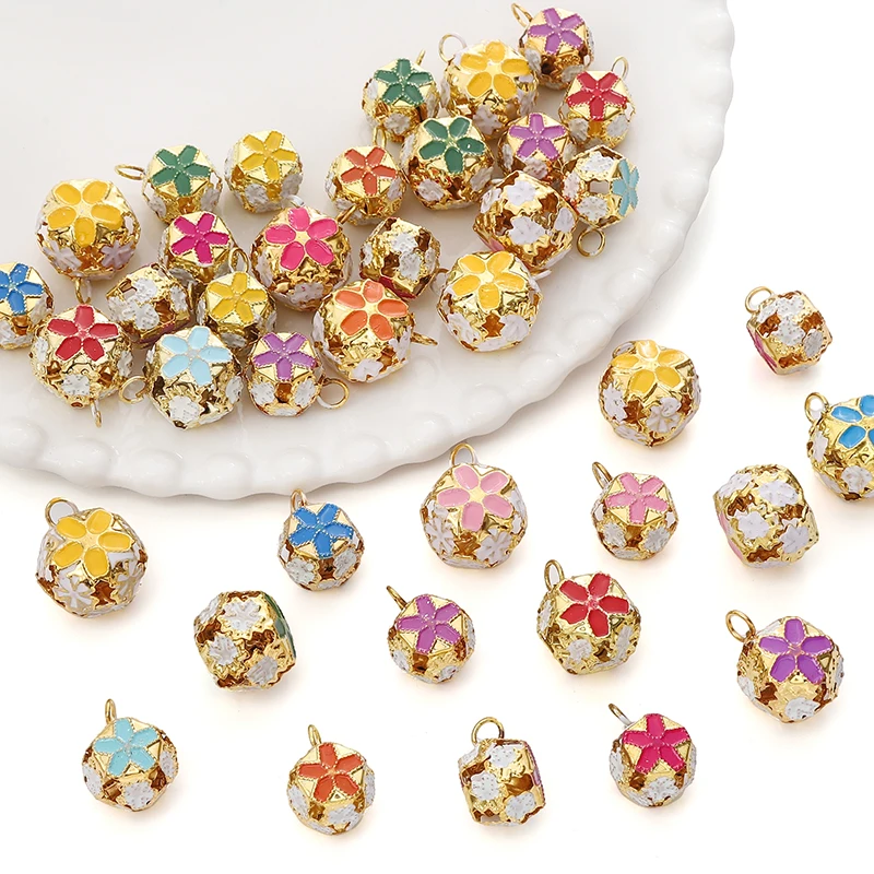 

5/10/20/50Pcs 14/18mm Iron Christmas Bell Colorful Jingle Pendants For DIY Craft Material Ornament Making Festival Supplies