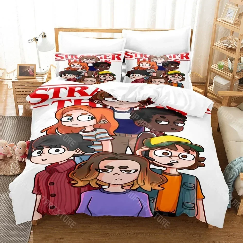 3D Print S-Stranger Bedding Set Millie Bobby Brown ST Single Twin Full Queen King Size Bed Set Aldult Kid Bedroom Bed Sheet Set