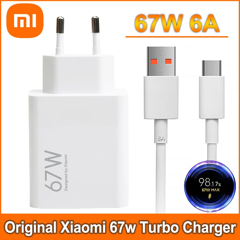 Original Xiaomi 67W Turbo Charger For Mi 14 13T 12T 13 Ultra Pro Redmi Note 12 11 13 Pro Poco X5 F5 Pro USB Charger Type C Cable