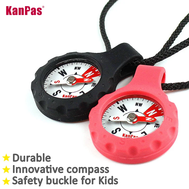 Kanpas School compass with safety buckle / Teaching Compass for kids&Children / City Magnetic compass /Tourism compass