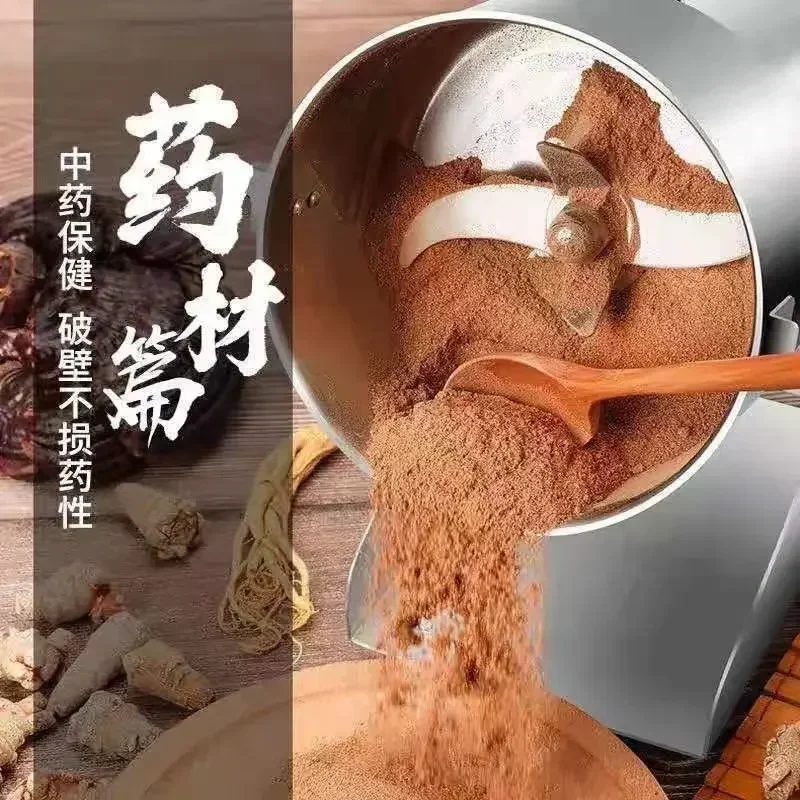 304 aço inoxidável chinês fitoterapia triturador doméstico máquina de pó panax notoginseng moedor ultrafino moinho de grãos