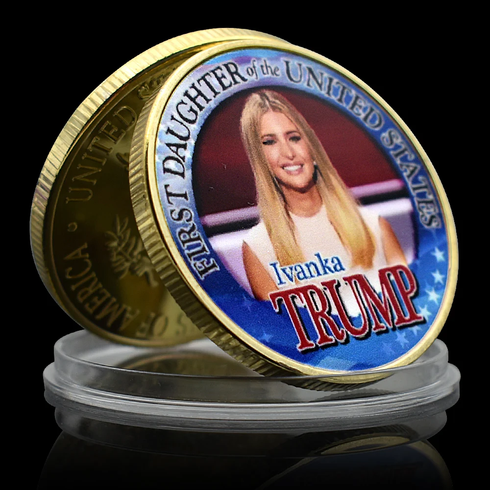 Gold Plated Ivanka Trump Commemorative Coin The Daughter of The United States Fans Collectibles Art Souvenir Challenge Coin