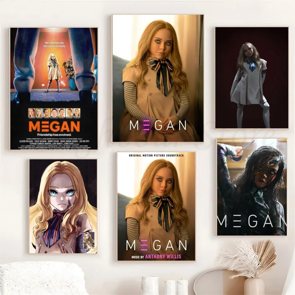 1pc Horror Movie M3gan Poster Poster Art Print Bar Living Room Furniture Decor