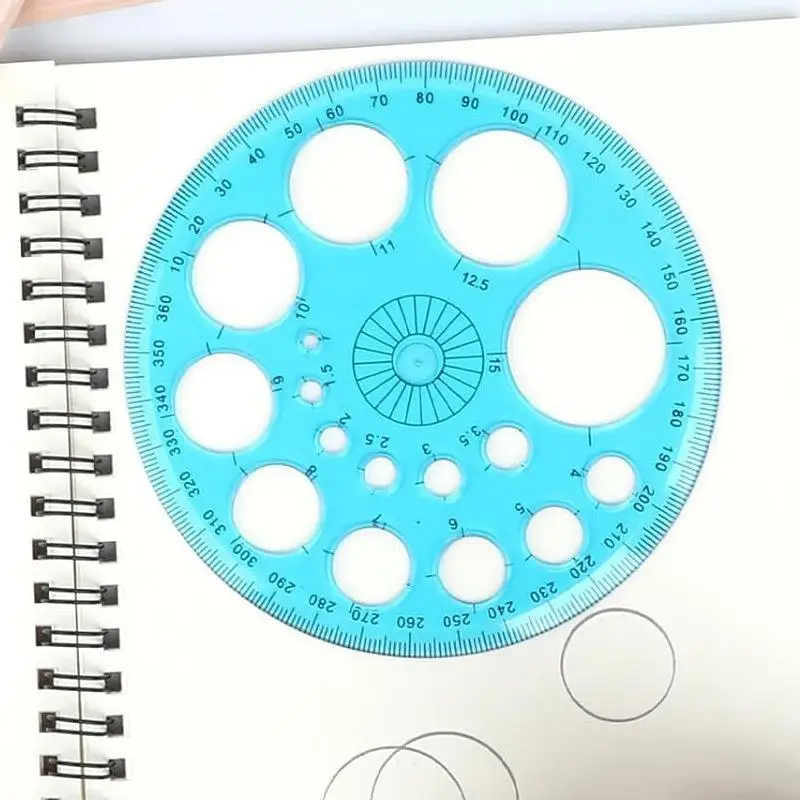 1/2/3Pcs Circles Drawing Shape Geometric Drawing Stencils Tools Multifunction Geometric Template Plastic Measuring Ruler