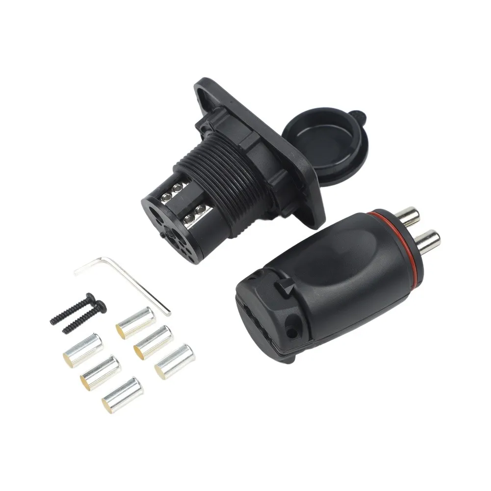 70A Waterproof Trolling Motor Receptacle with Sealed Gasket and Locking Ring for 1For 2V to 48V Boat Motor Systems