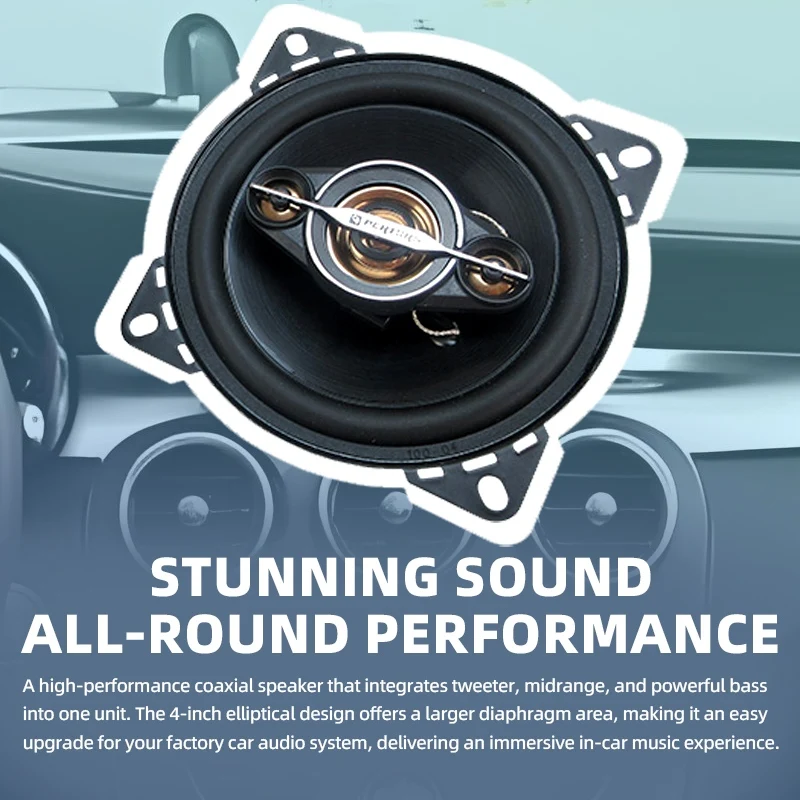 4 Inch 700W (350W*2)Car Speakers Coaxial Subwoofer Universal Automotive Audio HiFi Music Full Range Frequency Car Stereo Speaker