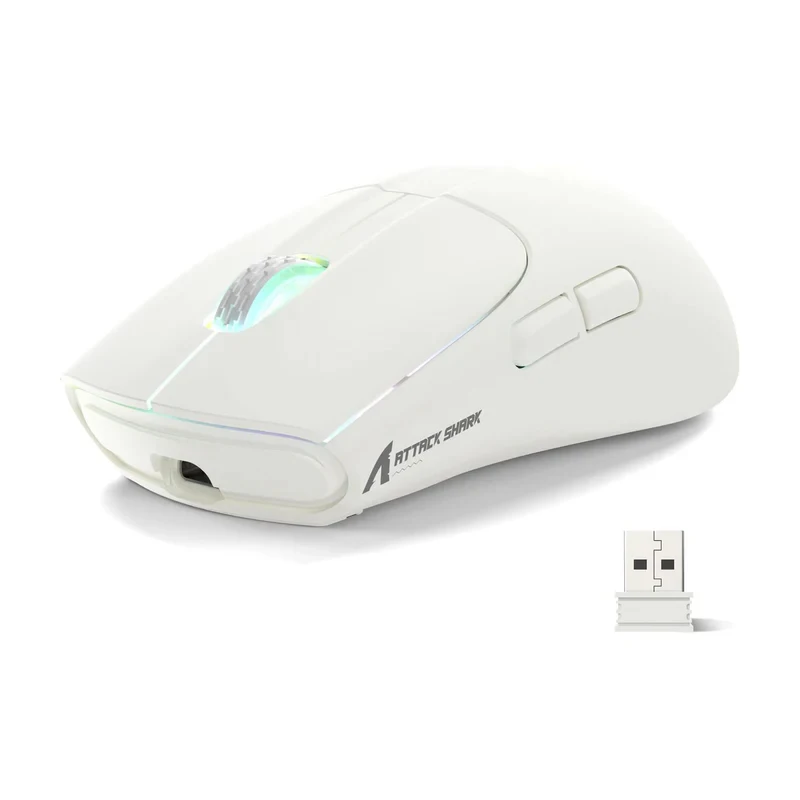 ATTACK SHARK X5 Wireless Gaming Mouse with 3 Mode PAW3212 Optical Sensor,Rechargeable Battery RGB Mice for PC Tablet Desktop