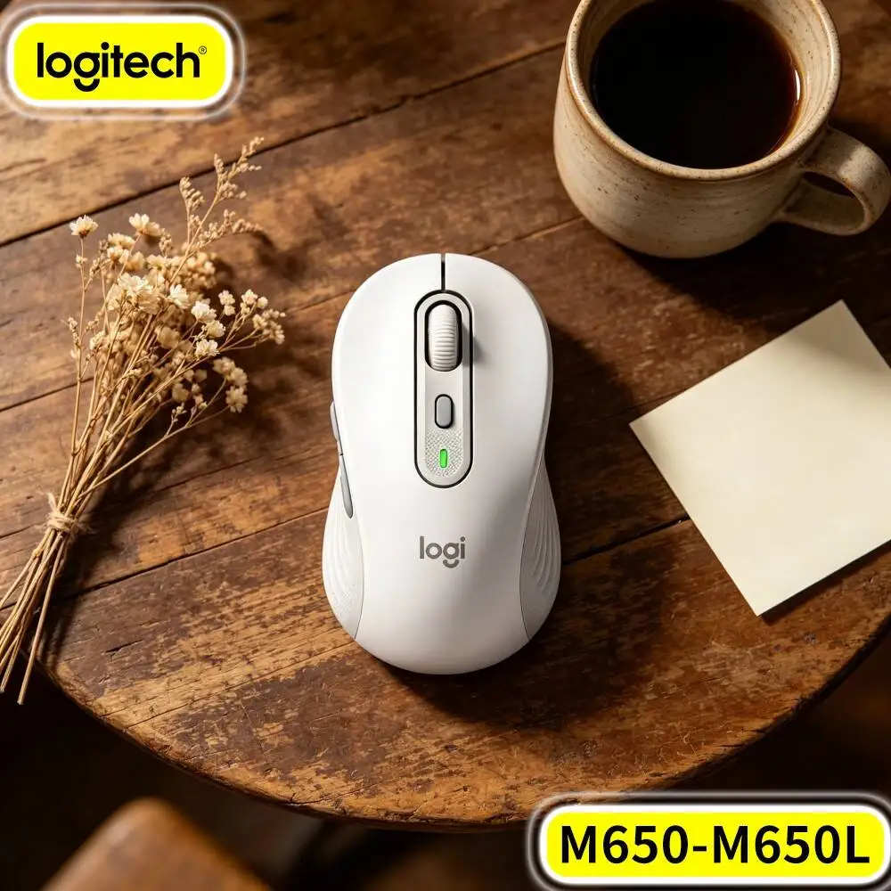 Logitech M650/M650L Wireless Mouse Multi System Compatibility Quiet Click Custom Function Buttons Professional Laptop Business