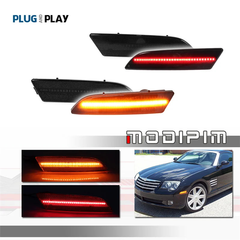 

Amber / Red / White LED Car Front / Rear Fender Side Marker Turn Signal Lights For Chrysler Crossfire 2004 2005 2006 2007 2008