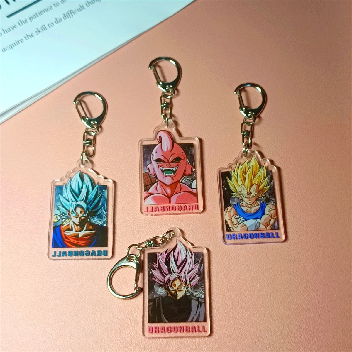 Anime Acrylic Keychain-Goku Cute y2k Cartoon Character Pendant, Suitable for Bags and Keys,cosplay gifts Perfect Gift for Fans