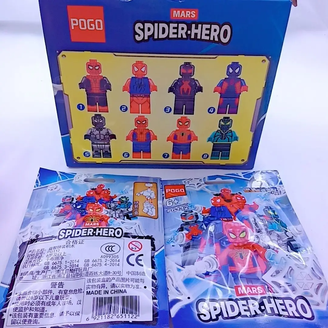 Juego de rompecabezas de dibujos animados para niños, Marvel, The Avengers, Spiderman, modelo de juguete, caja ciega, bolsa ciega de figura creativa personalizada, nuevo