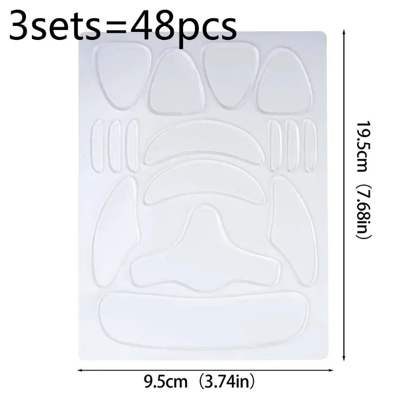 1-3sets New Version Silicone Anti-Wrinkle Patches-Self-Adhesive Anti-Aging for Smile Lines & ForeheadTransparent Facial Stickers
