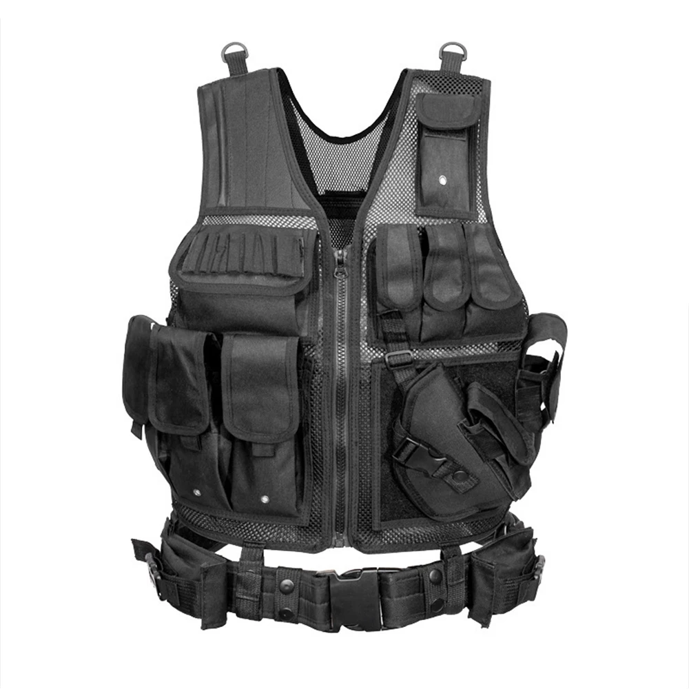 Adjustable MOLLE Tactical Vest Multifunctional Hunting Vest Outdoor Workout Apparel Anime Character Cosplay Costumes
