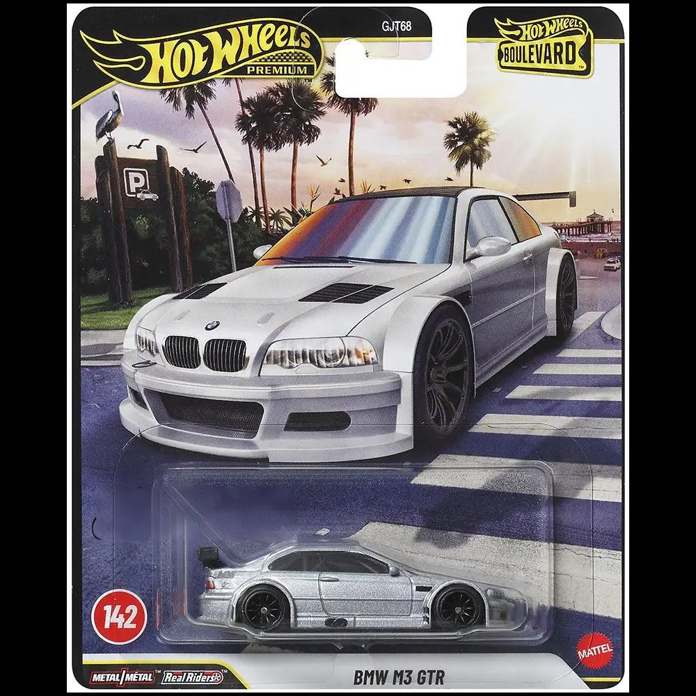 

Hot Wheels Cars PREMIUM BOULEVARD BMW M3 GTR (E46) 1/64 Metal Diecast Model Collection Toy Vehicles GJT68-142