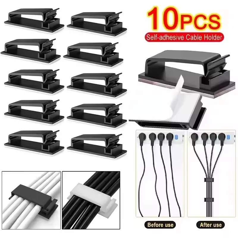 Cable Organizer Cord Management Wire Holder Flexible USB Cable Winder Tidy Silicone Clips For Mouse Keyboard Earphone Protector