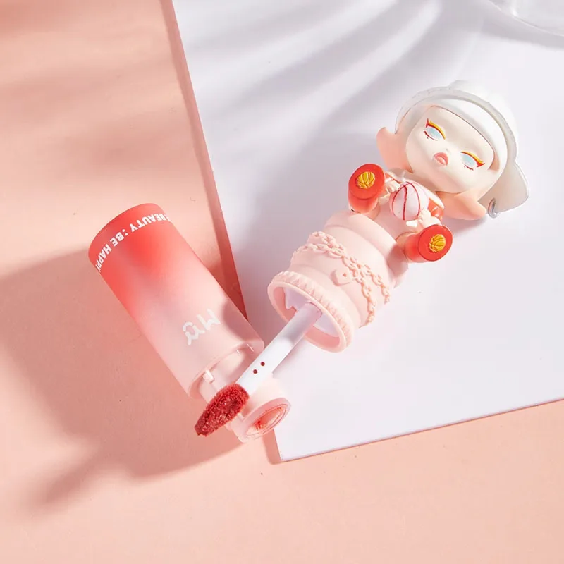 MYY レジャーホリデーシリーズリップグロスかわいい漫画口紅リップ釉薬ナチュラル長期的な保湿女性のメイクアップ素敵なギフト