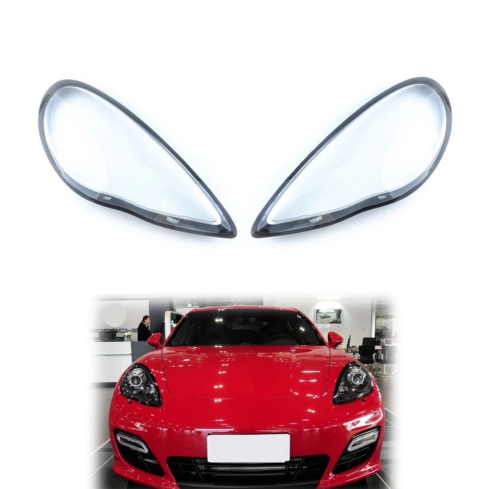 

Black Edge For Porsche Paramera Panamera 970 2010-2013 Car Headlight Headlamp Cover Lampshade Head Lamp Lens Shell