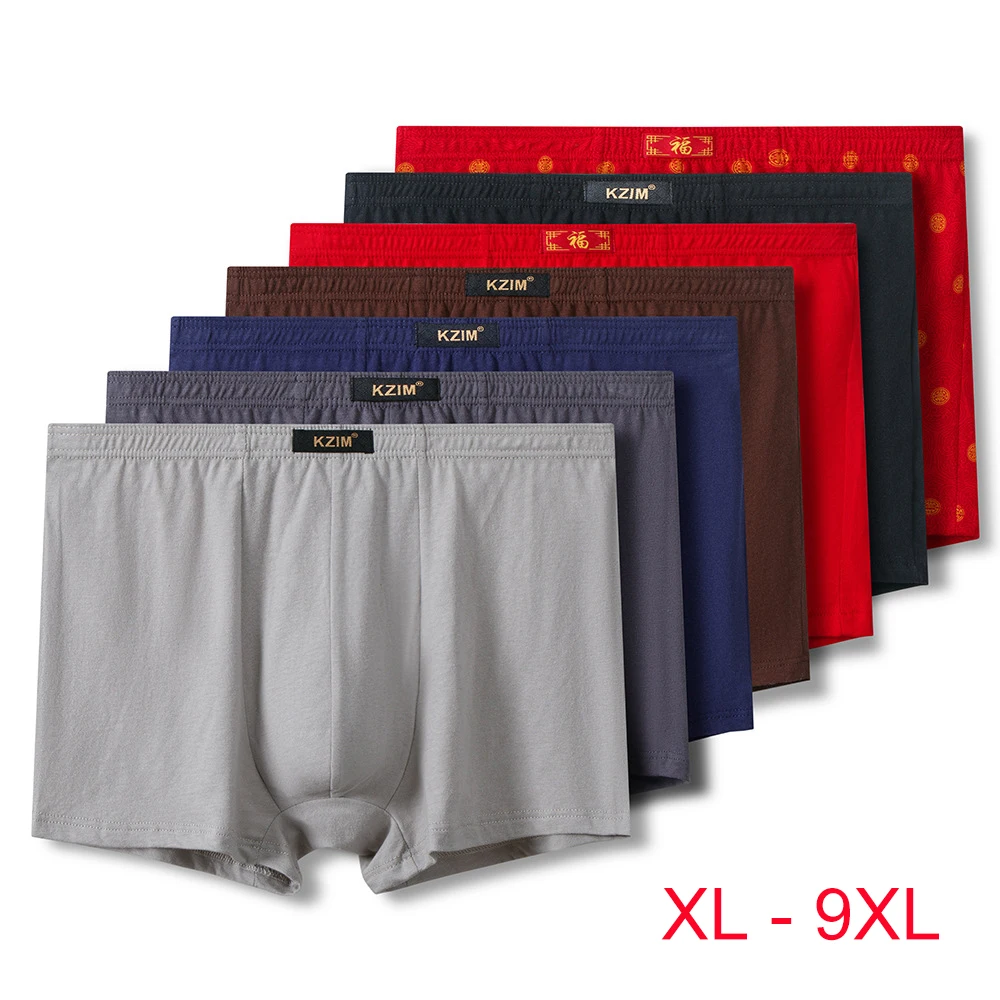 

3pcs Fat Man Boxers Cotton Undershorts Breathable Men Comfortable Large Underwear Male Loose Undershorts Homme XL-9XL Sizes