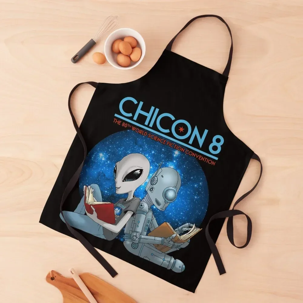 

Chicon 8: Alien and Robot Reading Apron Professional Barber Kitchen For Men Kitchen And Home Items painters Apron