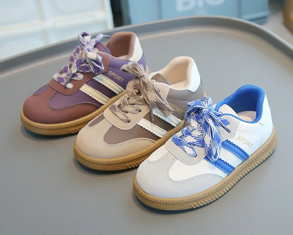 

Sport Shoes Ergonomics Anti-slippery Kids Sneakers Casual Shoes Leather Children's Shoes Fashion Boy Girls German Army Trainers