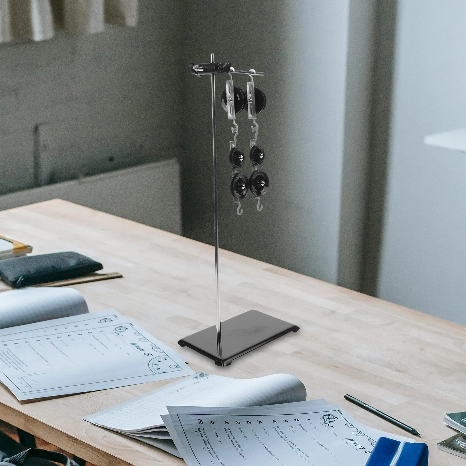 

1Set Pulley Set Teaching Tool Adjustable Bracket Physics Experiment Kit Middle School Mechanics Teaching Tools Science Learning