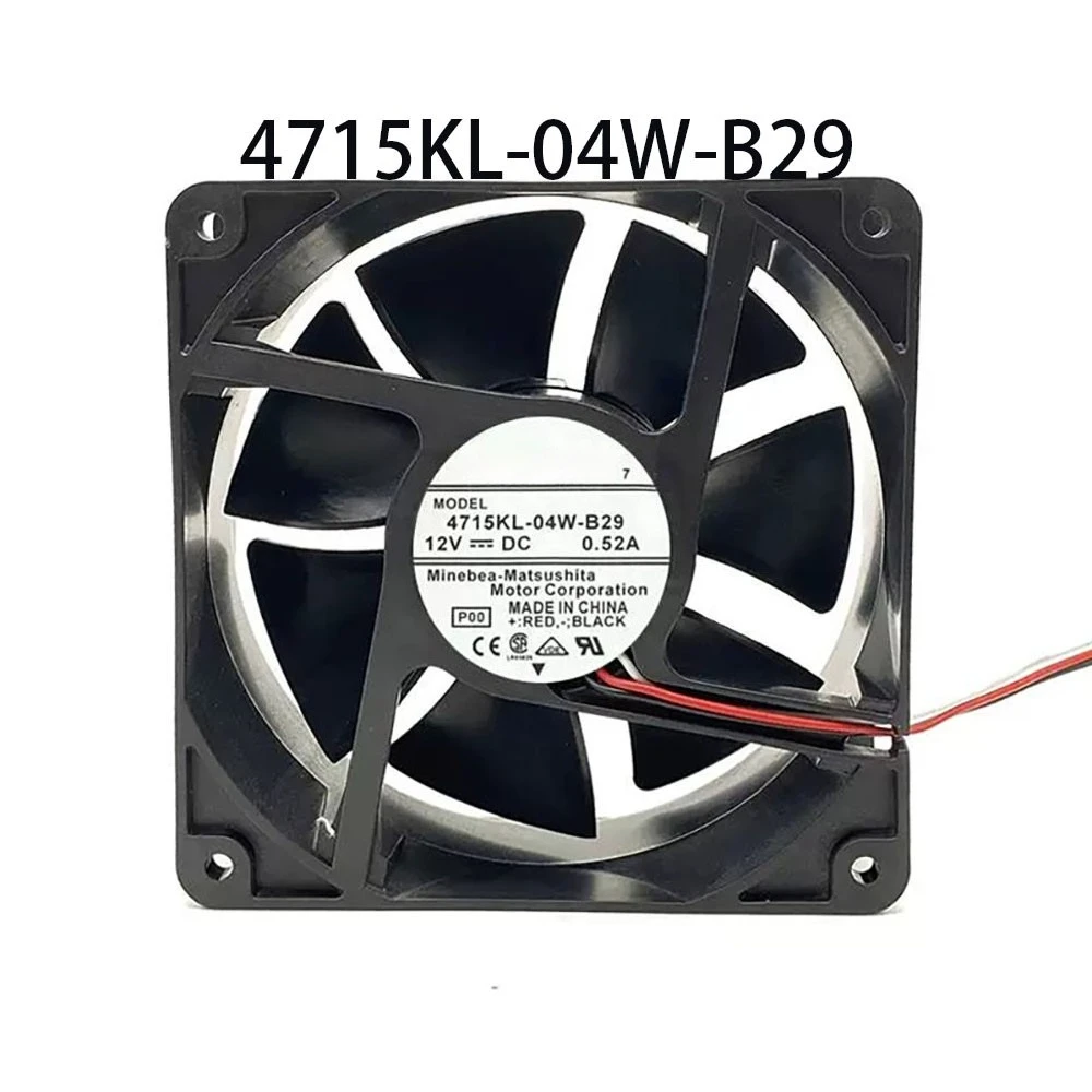 

Новый охлаждающий вентилятор для корпуса NMB-MAT 4715KL-04W-B29 12 В постоянного тока 0,52 А 3-проводной 120*120*38 мм