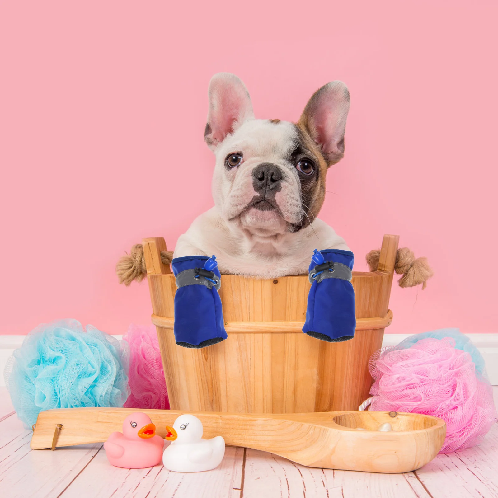 

4Pcs Waterproof Dog Boots All Seasons Durable Anti Slip Sole Pet Shoes for Small Medium Dogs Size Xl Blue Pet Shoes