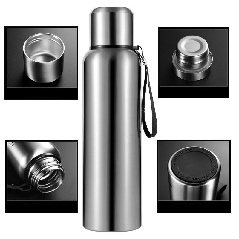 0.5-1L Tumbler Thermo Bottle Capacity Thermal Mug 316 Stainless Steel Thermal Water Bottle Cold And Hot Thermo Cup Vacuum Flask