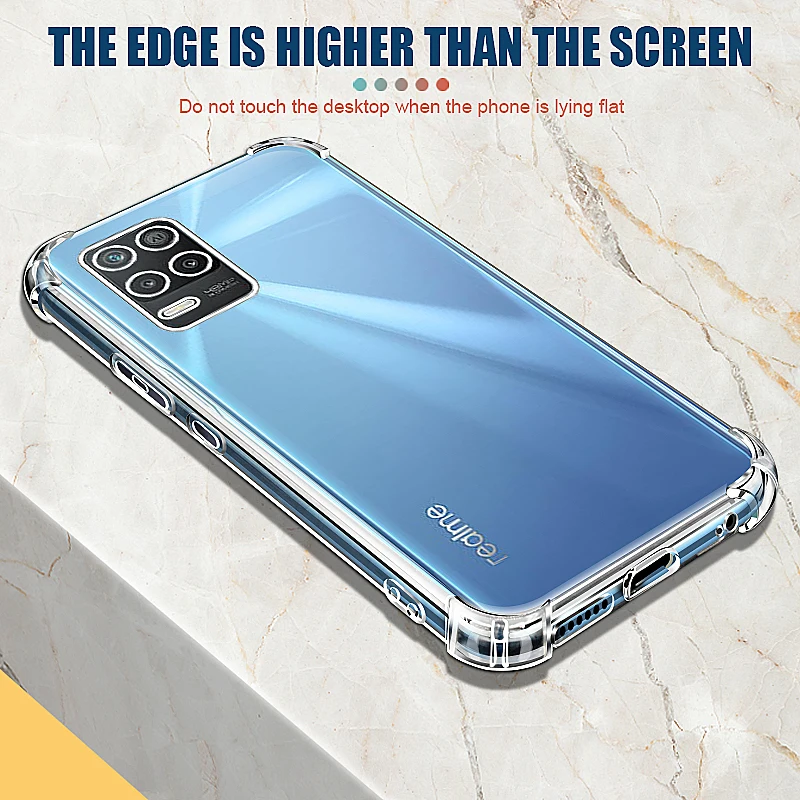 Transparent Shockproof Case For Realme 8 4G 9 5G Speed Clear Phone Shell For Real Me 10 11 Pro Plus 11X Soft Silicone Back Cover