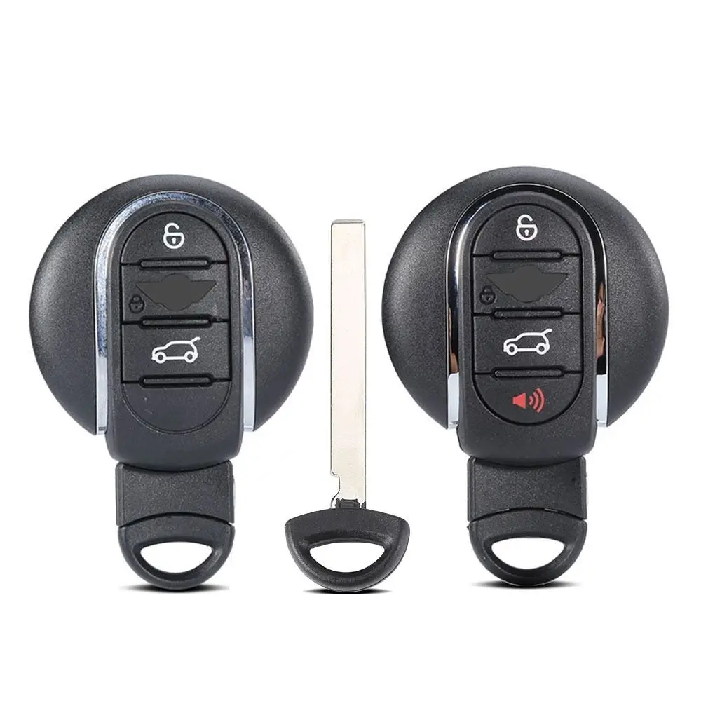 

with Key Blade Car Key Case 3/4 Buttons Key Holder Fobs Cover Shell for BMW Mini Cooper F54 F55 F56 F57 F60 2015 2016 2017 2018