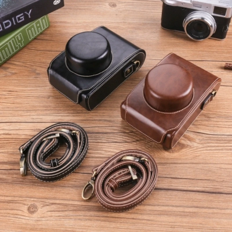 Full Body Precise Fit PU Leather Digital Camera Case Bag Box Cover dla Fujifilm Fuji X100 X100S X100T X100F Camera Bag Skin