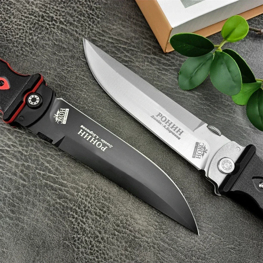 HOKC Series Katana Folding Knife 440C Blade G10 Handle Hunting Cutting Camping Knives Outdoor EDC Survival Tactical Tools